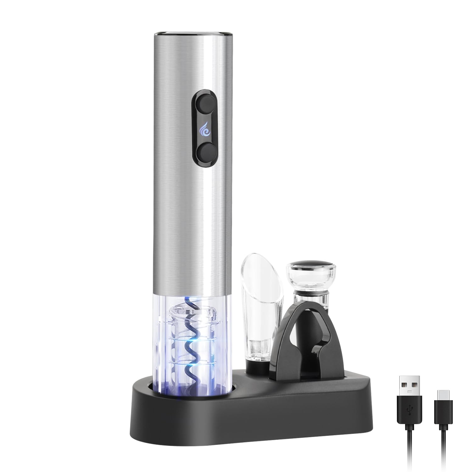 The ELMWAY Electric Wine Opener Set — 5-in-1 Rechargeable Corkscrew Kit