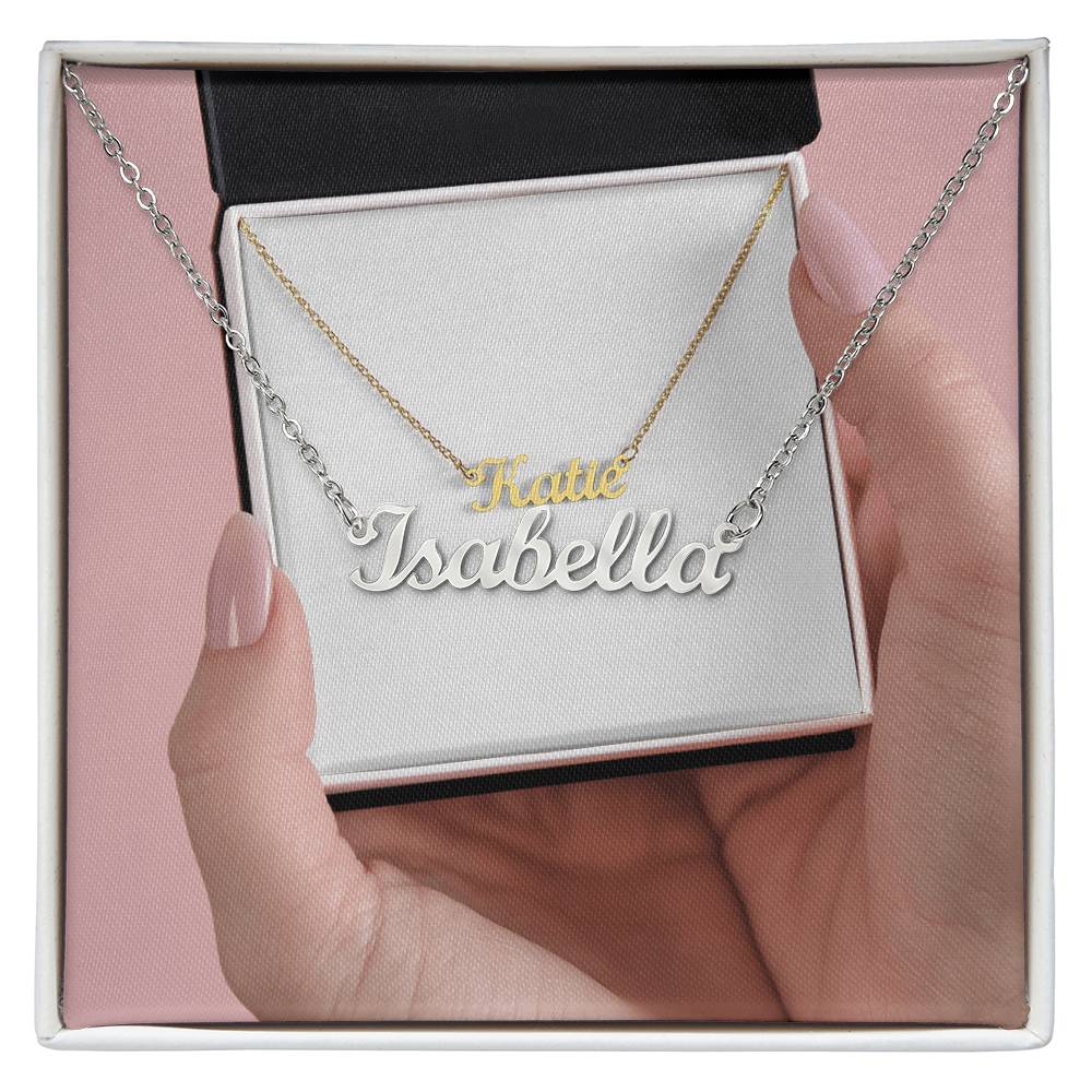 Personalized Name Necklace — Cursive Script in Gold or Silver