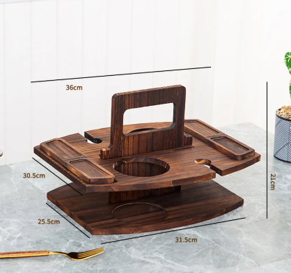 The Portable Wine Rack β Bamboo Wine & Glass Holder for Home, Bar & Beyond