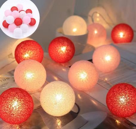 Whacky Wino LED Cotton Thread Starry Lanterns illuminated with glowing star patterns, perfect for decorative lighting.