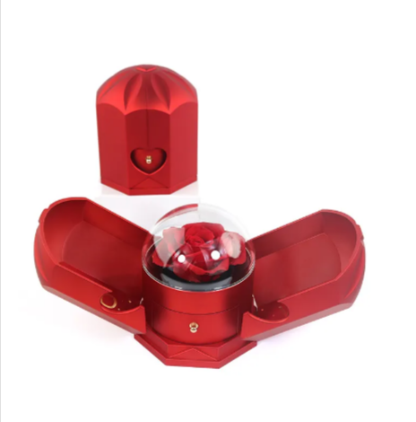 Whacky Wino rose jewelry gift box with elegant design, perfect for storing or presenting jewelry in a stylish way.