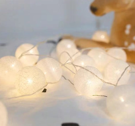 Whacky Wino LED cotton thread starry lanterns glowing with warm light, perfect for cozy indoor or outdoor ambiance.