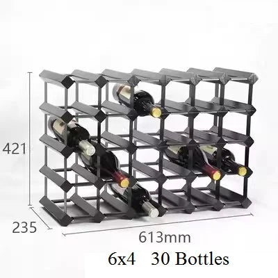 Modular square wine rack by Whacky Wino with pine wood shelves and a metal frame, designed for stylish wine storage.
