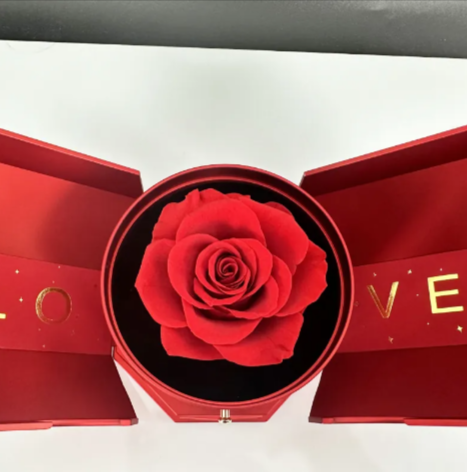 Whacky Wino rose jewelry gift box with elegant pink and gold design, perfect for jewelry storage and gifting.