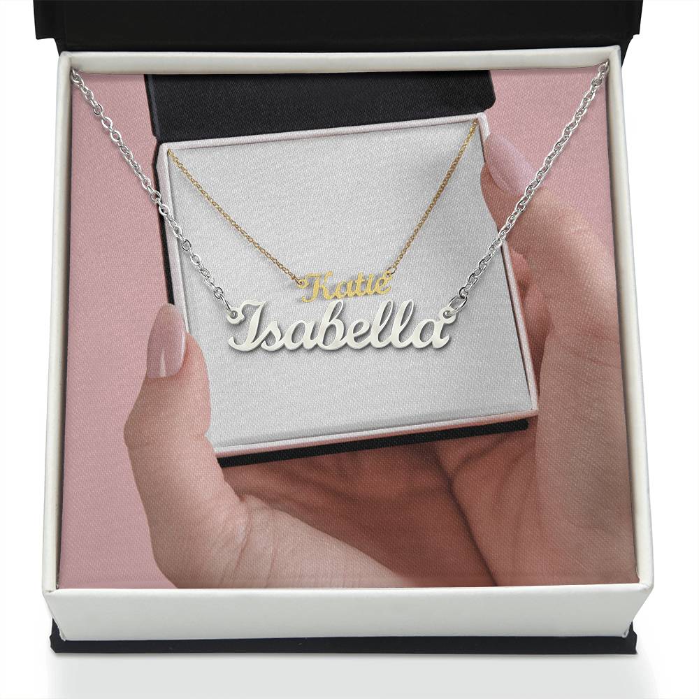 Personalized Name Necklace — Cursive Script in Gold or Silver