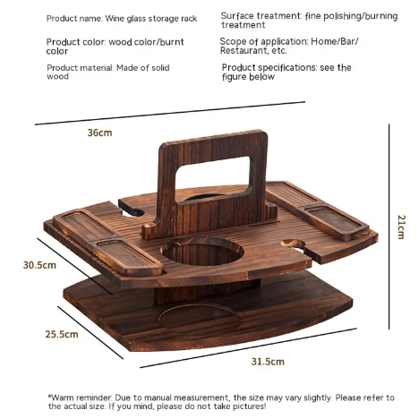 The Portable Wine Rack — Bamboo Wine & Glass Holder for Home, Bar & Beyond