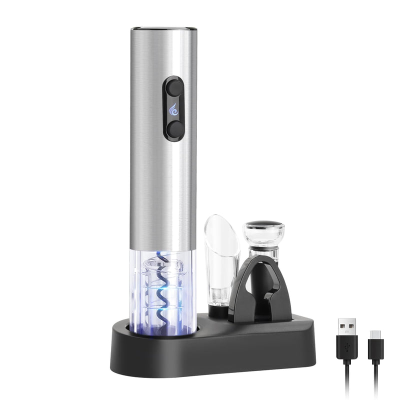 The ELMWAY Electric Wine Opener Set — 5-in-1 Rechargeable Corkscrew Kit